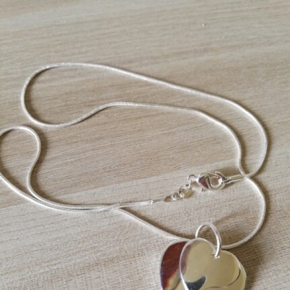 Double Hear Necklace - Picture 2 of 5